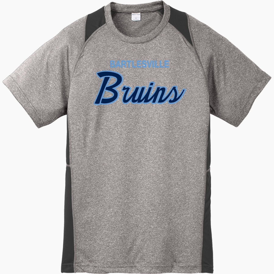 BARTLESVILLE HIGH SCHOOL BRUINS <span class="pdp-name-mascot">BARTLESVILLE BRUINS</span> Sport-Tek Youth Short Sleeve Colorblock Contender Tee