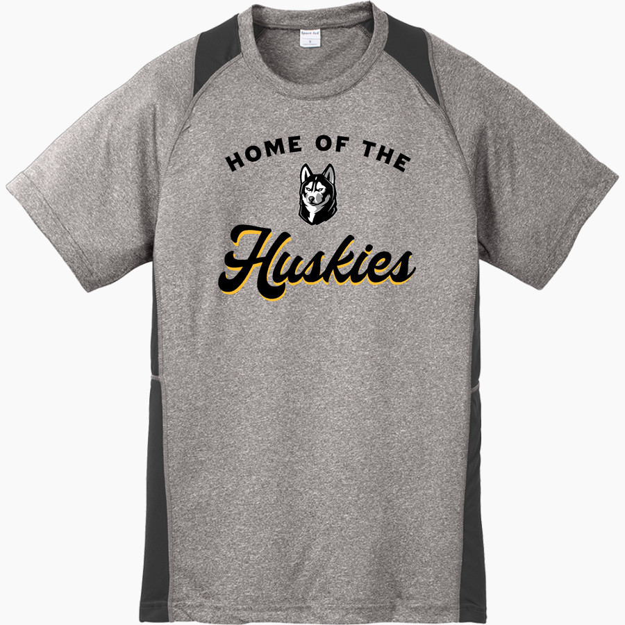 HIGHLAND HIGH SCHOOL HUSKIES Sport-Tek Youth Short Sleeve Colorblock Contender Tee