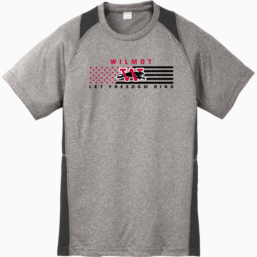 WILMOT UNION HIGH SCHOOL PANTHERS <span class="pdp-name-mascot">WILMOT PANTHERS</span> Sport-Tek Youth Short Sleeve Colorblock Contender Tee