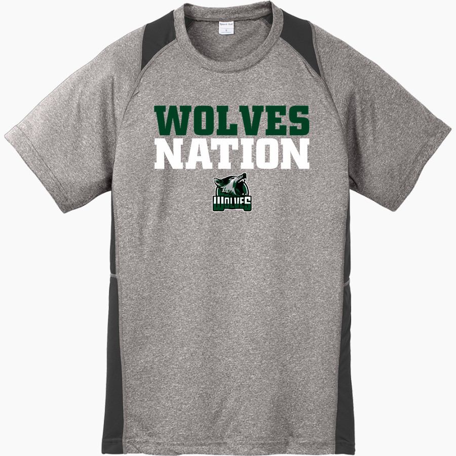 Woods Charter Wolves Sport-Tek Youth Short Sleeve Colorblock Contender Tee