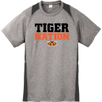 HUMANSVILLE HIGH SCHOOL TIGERS <span class="pdp-name-mascot">HUMANSVILLE TIGERS</span> Sport-Tek Youth Short Sleeve Colorblock Contender Tee Front Thumbnail