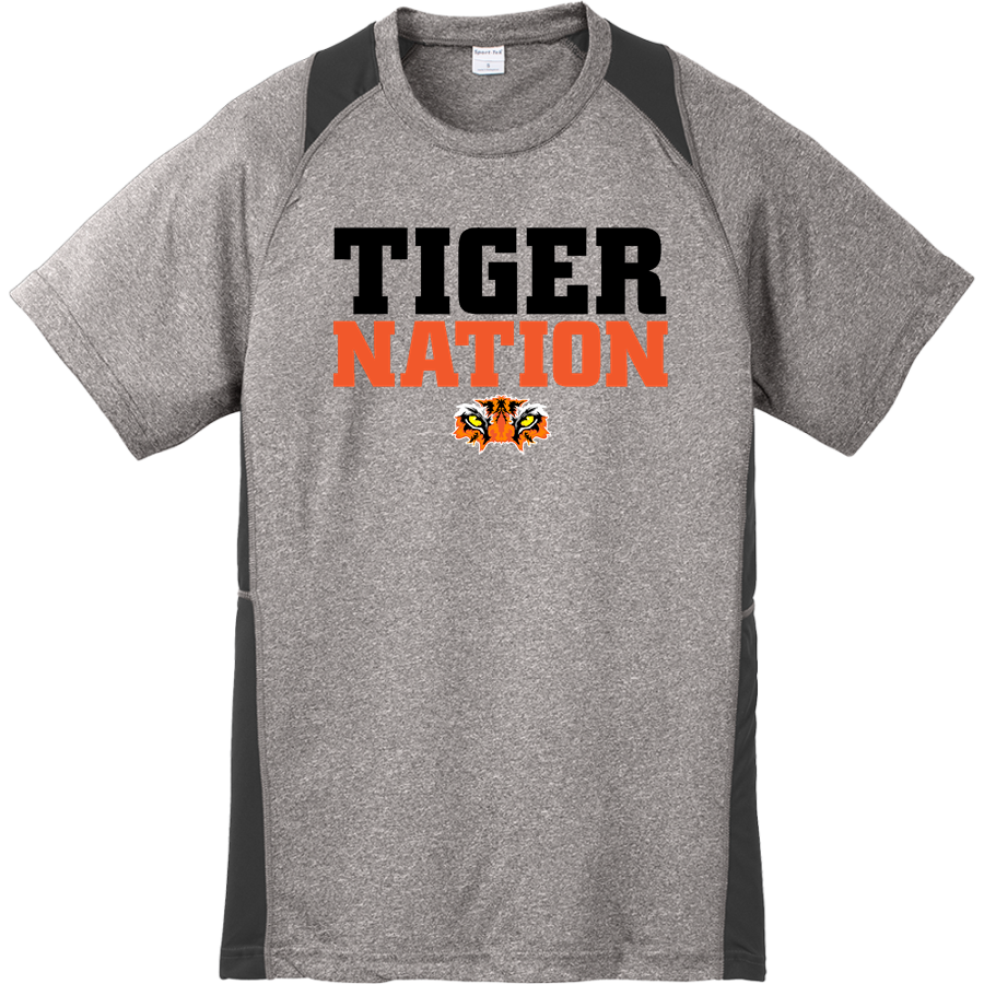 HUMANSVILLE HIGH SCHOOL TIGERS <span class="pdp-name-mascot">HUMANSVILLE TIGERS</span> Sport-Tek Youth Short Sleeve Colorblock Contender Tee