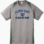 Clovis East Timberwolves <span class="pdp-name-mascot">Clovis East High School Timberwolves</span> Sport-Tek Youth Short Sleeve Colorblock Contender Tee Front Thumbnail