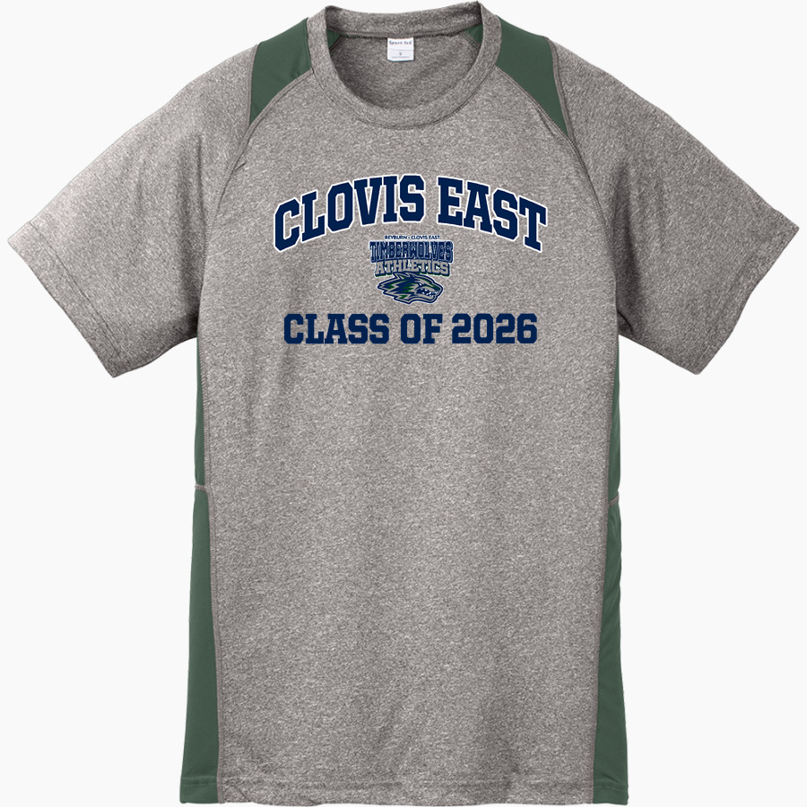 Clovis East Timberwolves <span class="pdp-name-mascot">Clovis East High School Timberwolves</span> Sport-Tek Youth Short Sleeve Colorblock Contender Tee