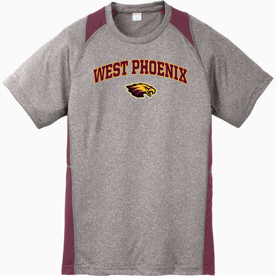 WEST PHOENIX HIGH SCHOOL EAGLES <span class="pdp-name-mascot">WEST PHOENIX EAGLES</span> Sport-Tek Youth Short Sleeve Colorblock Contender Tee