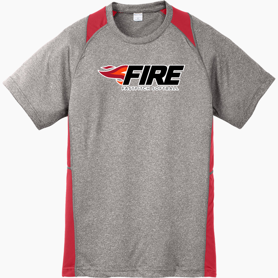 Fire Fastpitch Softball Sport-Tek Youth Short Sleeve Colorblock Contender Tee