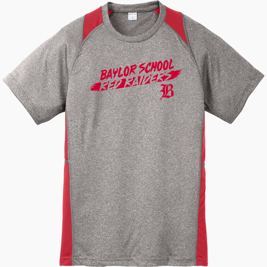 Baylor School Red Raiders <span class="pdp-name-mascot">Baylor School Red Raiders</span> Sport-Tek Youth Short Sleeve Colorblock Contender Tee