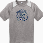 ELBERT COUNTY COMP HIGH SCHOOL BLUE DEVILS <span class="pdp-name-mascot">ELBERT COUNTY COMP BLUE DEVILS</span> Sport-Tek Youth Short Sleeve Colorblock Contender Tee Front Thumbnail
