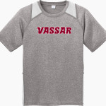 Vassar Brewers <span class="pdp-name-mascot">Vassar College Brewers</span> Sport-Tek Youth Short Sleeve Colorblock Contender Tee Front Thumbnail