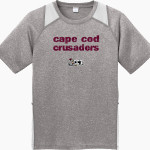 CAPE COD REG TECH HIGH SCHOOL CRUSADERS Sport-Tek Youth Short Sleeve Colorblock Contender Tee Front Thumbnail