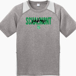 Schalmont Sabres Sport-Tek Youth Short Sleeve Colorblock Contender Tee Front Thumbnail