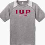 Indiana University of Pennsylvania <span class="pdp-name-mascot">Indiana University Of PA Hawks</span> Sport-Tek Youth Short Sleeve Colorblock Contender Tee Front Thumbnail