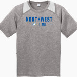 Northwest University Eagles Online Store <span class="pdp-name-mascot">Northwest Eagles</span> Sport-Tek Youth Short Sleeve Colorblock Contender Tee Front Thumbnail