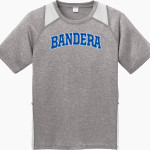 BANDERA HIGH SCHOOL BULLDOGS Sport-Tek Youth Short Sleeve Colorblock Contender Tee Front Thumbnail