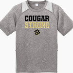 Manassas Park Cougars <span class="pdp-name-mascot">Manassas Park Cougars</span> Sport-Tek Youth Short Sleeve Colorblock Contender Tee Front Thumbnail