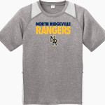 NORTH RIDGEVILLE HIGH SCHOOL RANGERS <span class="pdp-name-mascot">NORTH RIDGEVILLE RANGERS</span> Sport-Tek Youth Short Sleeve Colorblock Contender Tee Front Thumbnail