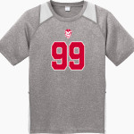 RUSTBURG HIGH SCHOOL RED DEVILS <span class="pdp-name-mascot">RUSTBURG RED DEVILS</span> Sport-Tek Youth Short Sleeve Colorblock Contender Tee Front Thumbnail