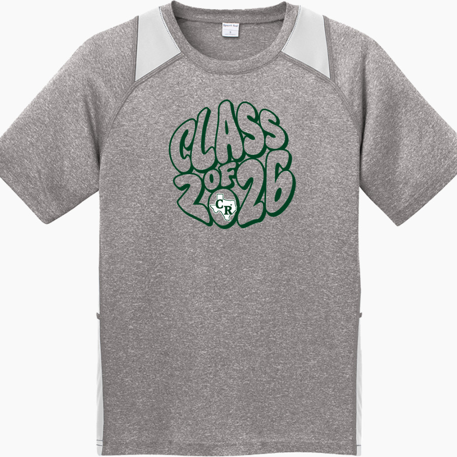 CROSS ROADS HIGH SCHOOL BOBCATS <span class="pdp-name-mascot">CROSS ROADS BOBCATS</span> Sport-Tek Youth Short Sleeve Colorblock Contender Tee