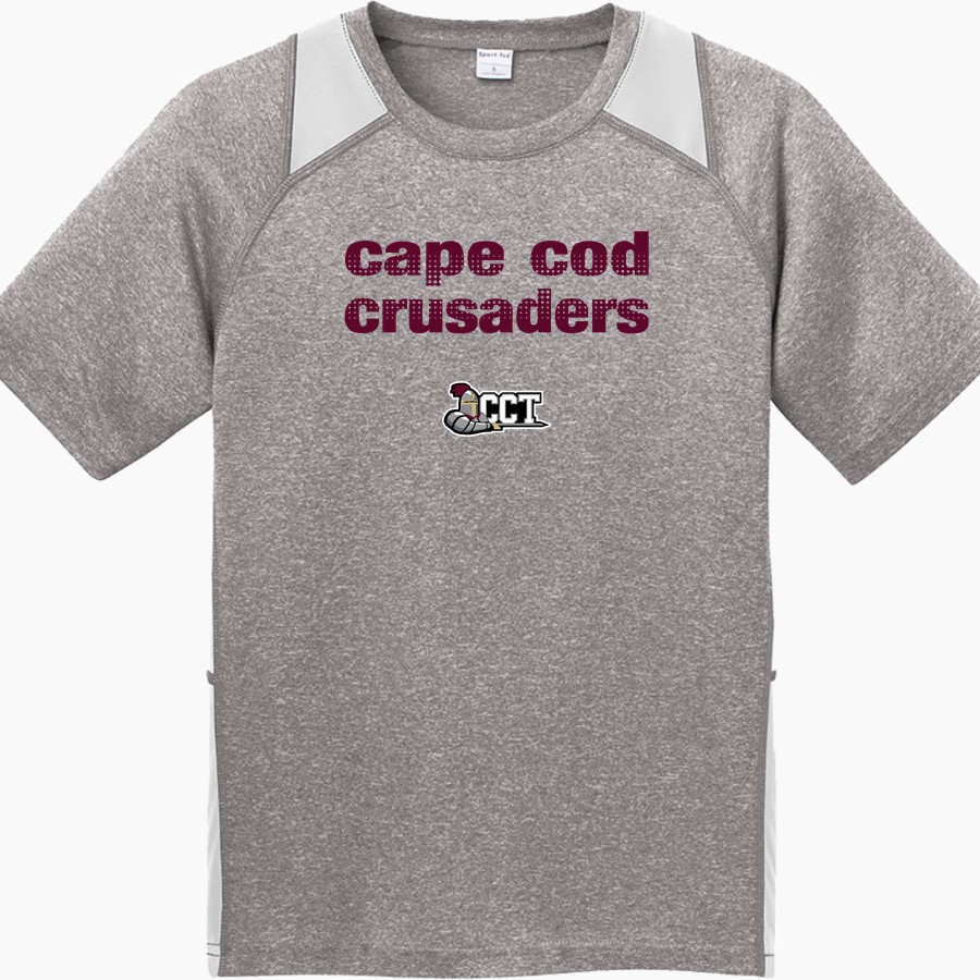 CAPE COD REG TECH HIGH SCHOOL CRUSADERS Sport-Tek Youth Short Sleeve Colorblock Contender Tee