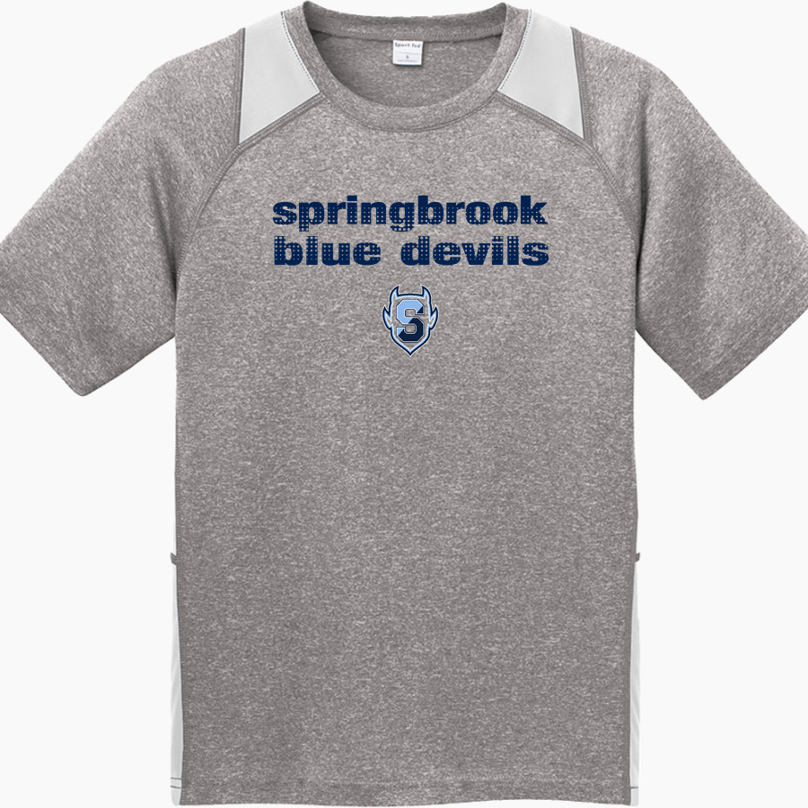 Springbrook Blue Devils <span class="pdp-name-mascot">Springbrook Blue Devils</span> Sport-Tek Youth Short Sleeve Colorblock Contender Tee