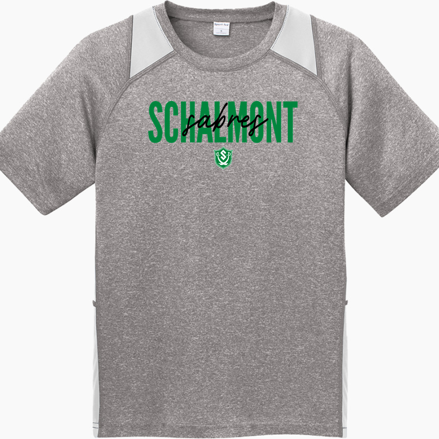 Schalmont Sabres Sport-Tek Youth Short Sleeve Colorblock Contender Tee