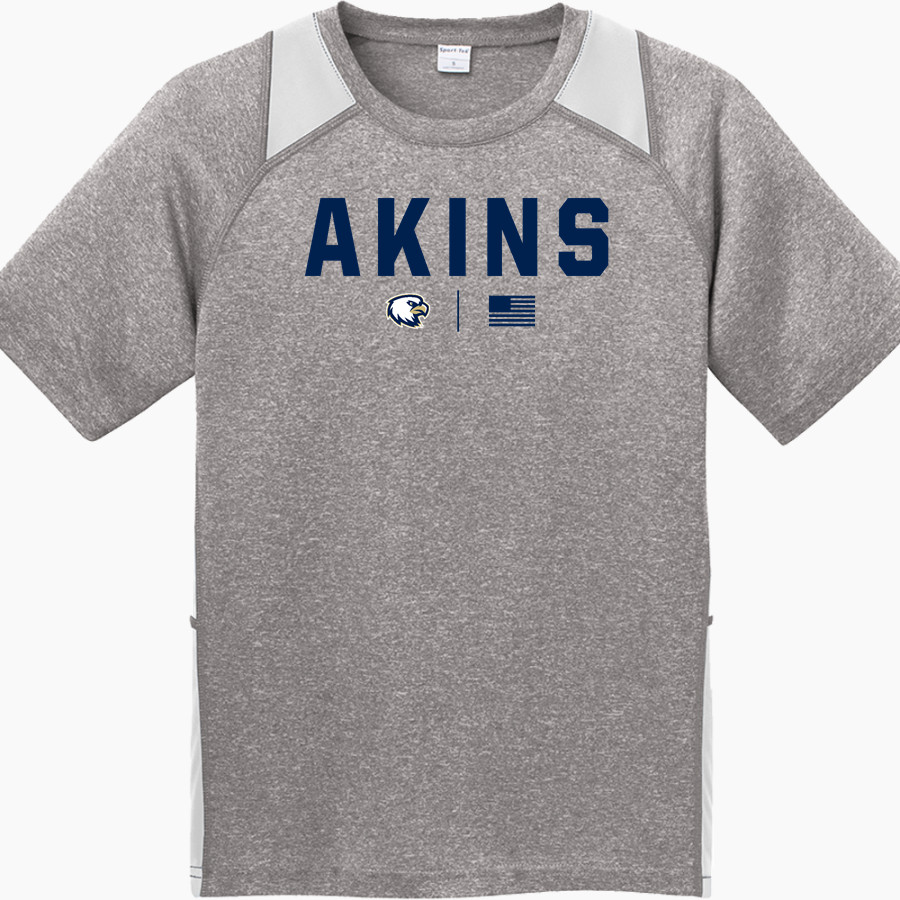 Akins Eagles Sport-Tek Youth Short Sleeve Colorblock Contender Tee
