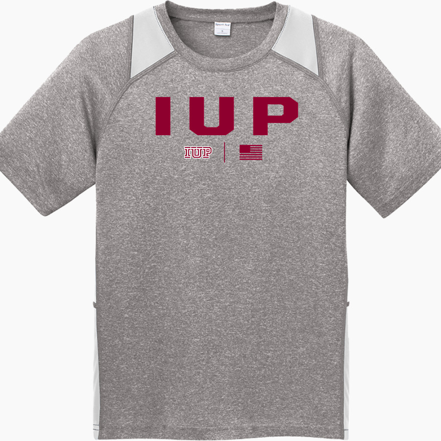 Indiana University of Pennsylvania <span class="pdp-name-mascot">Indiana University Of PA Hawks</span> Sport-Tek Youth Short Sleeve Colorblock Contender Tee