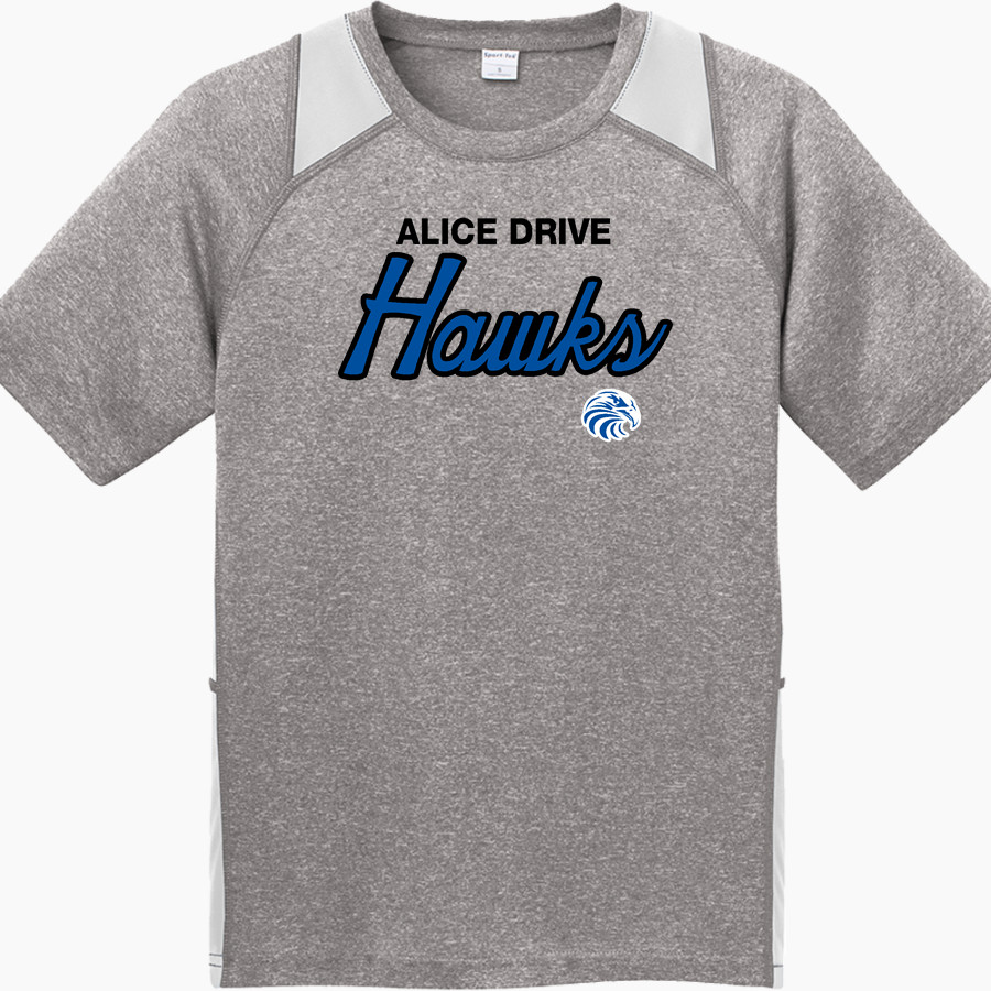 Alice Drive Hawks Sport-Tek Youth Short Sleeve Colorblock Contender Tee