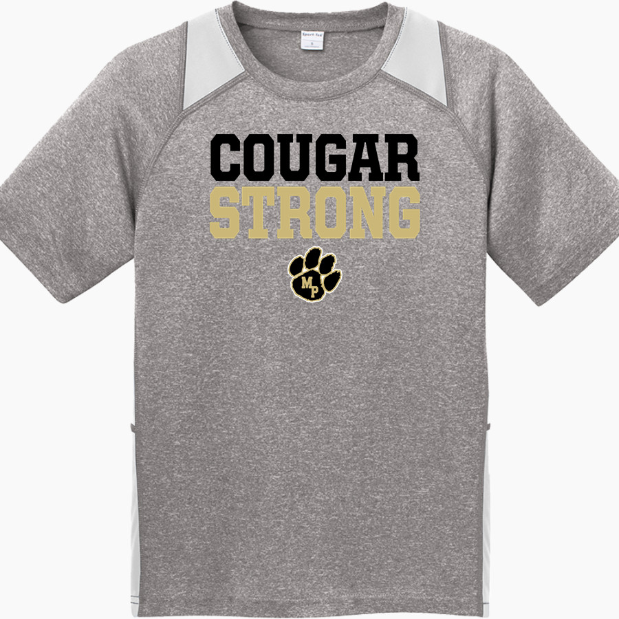 Manassas Park Cougars <span class="pdp-name-mascot">Manassas Park Cougars</span> Sport-Tek Youth Short Sleeve Colorblock Contender Tee