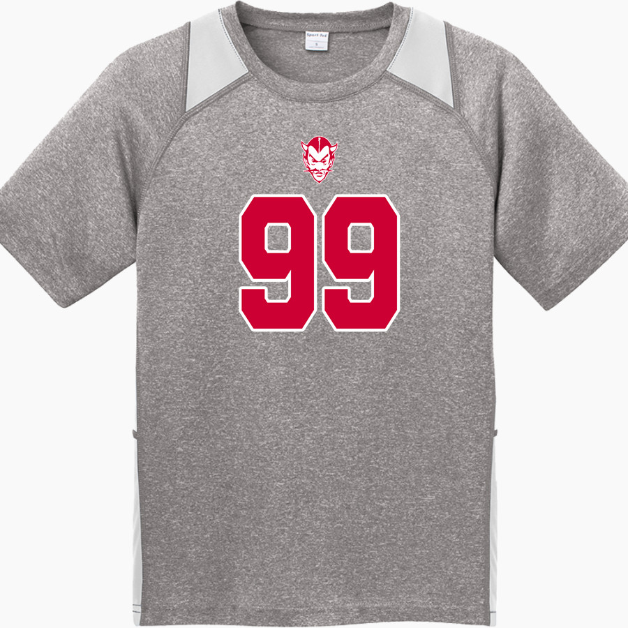 RUSTBURG HIGH SCHOOL RED DEVILS <span class="pdp-name-mascot">RUSTBURG RED DEVILS</span> Sport-Tek Youth Short Sleeve Colorblock Contender Tee