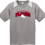 Valley Lutheran Flames <span class="pdp-name-mascot">Valley Lutheran High School Flames</span> Sport-Tek Youth Short Sleeve Colorblock Contender Tee Front Thumbnail