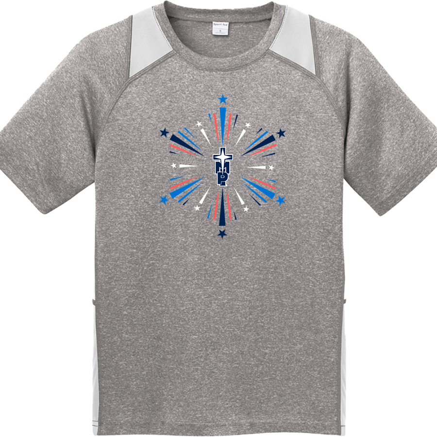 THOMAS MORE PREP-MARIAN HIGH SCHOOL MONARCHS <span class="pdp-name-mascot">THOMAS MORE PREP - MARIAN MONARCHS</span> Sport-Tek Youth Short Sleeve Colorblock Contender Tee