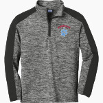 CROW HIGH SCHOOL Cougars Online Store <span class="pdp-name-mascot">CROW COUGARS</span> Sport-Tek Youth PosiCharge Electric Heather Colorblock 1/4-Zip Pullover Front Thumbnail