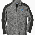 CLYDE HIGH SCHOOL FLIERS <span class="pdp-name-mascot">CLYDE FLIERS</span> Sport-Tek Youth PosiCharge Electric Heather Colorblock 1/4-Zip Pullover Front Thumbnail