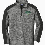 NOTRE DAME HIGH SCHOOL GREEN KNIGHTS Sport-Tek Youth PosiCharge Electric Heather Colorblock 1/4-Zip Pullover Front Thumbnail