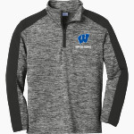 WINDSOR ACADEMY KNIGHTS <span class="pdp-name-mascot">WINDSOR ACADEMY KNIGHTS</span> Sport-Tek Youth PosiCharge Electric Heather Colorblock 1/4-Zip Pullover Front Thumbnail