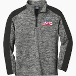 John Swett High School Online Apparel Store <span class="pdp-name-mascot">John Swett Warriors</span> Sport-Tek Youth PosiCharge Electric Heather Colorblock 1/4-Zip Pullover Front Thumbnail