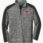 Carroll Rebels <span class="pdp-name-mascot">Carroll</span> Sport-Tek Youth PosiCharge Electric Heather Colorblock 1/4-Zip Pullover Front Thumbnail