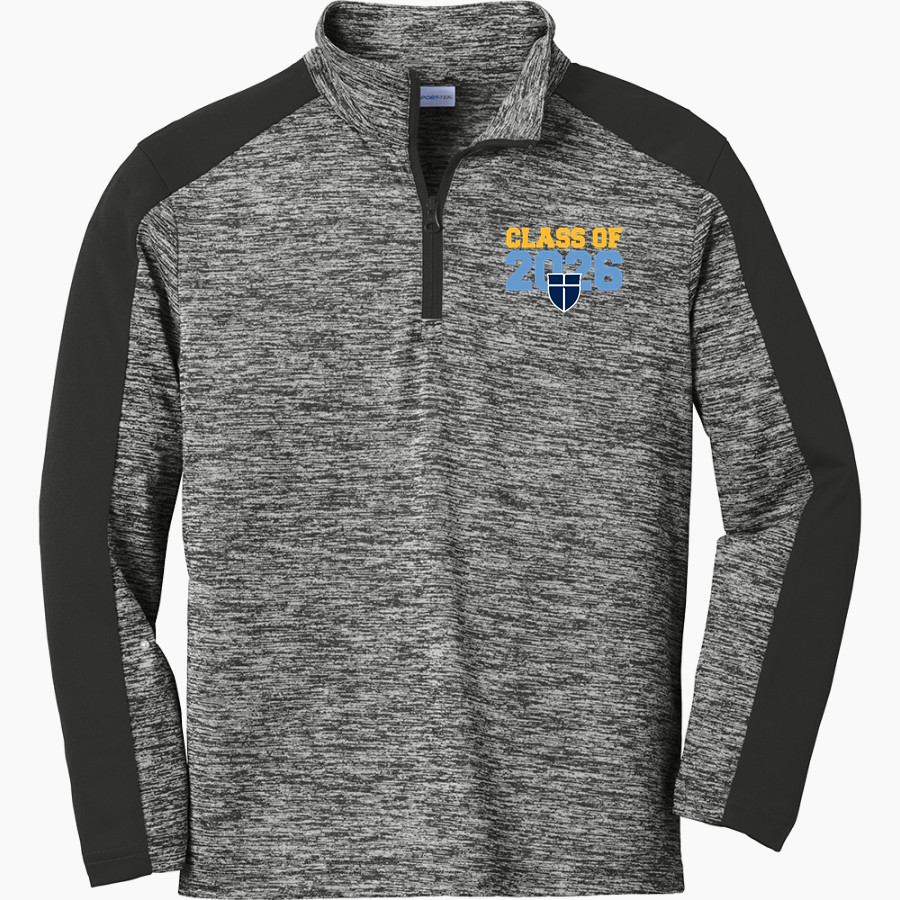 Spartans <span class="pdp-name-mascot">St. Pauls Episcopal Day School Spartans</span> Sport-Tek Youth PosiCharge Electric Heather Colorblock 1/4-Zip Pullover