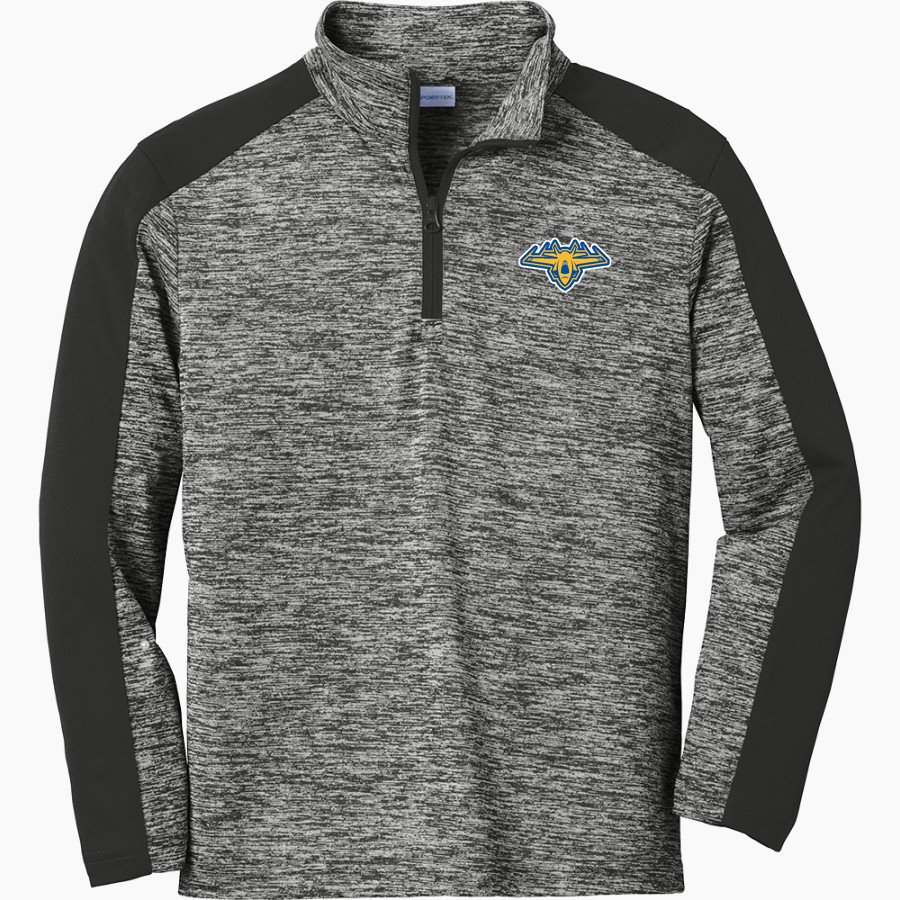 CLYDE HIGH SCHOOL FLIERS <span class="pdp-name-mascot">CLYDE FLIERS</span> Sport-Tek Youth PosiCharge Electric Heather Colorblock 1/4-Zip Pullover