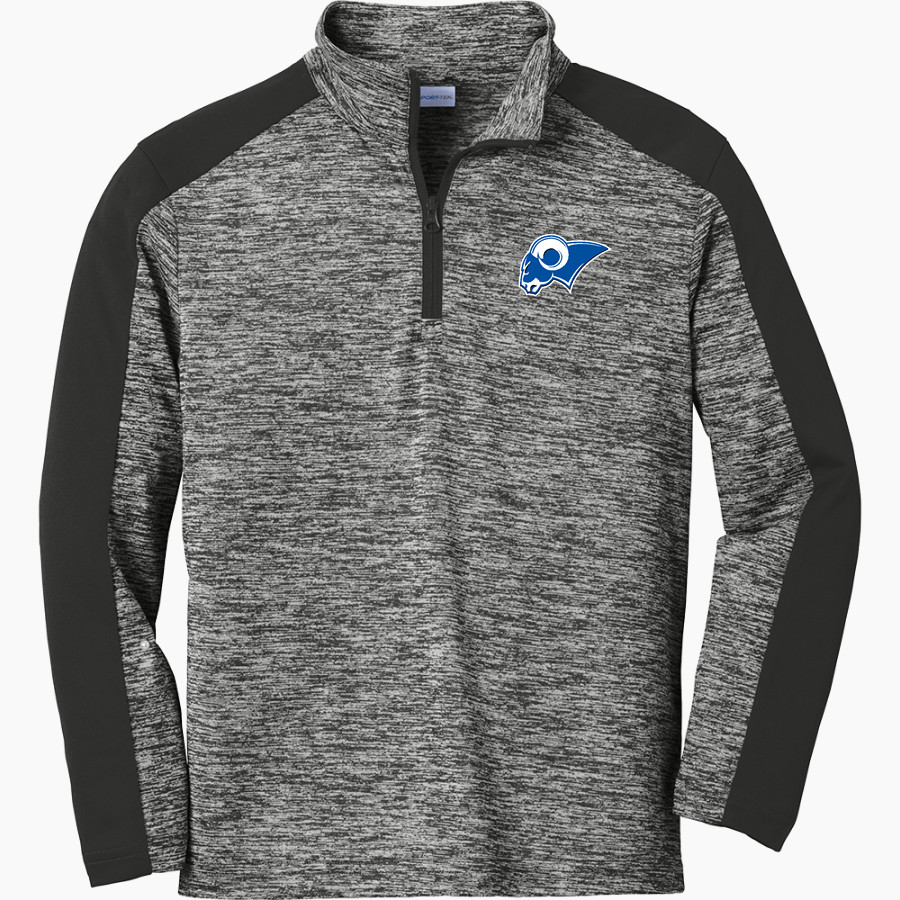 Haverling Rams Rams Sport-Tek Youth PosiCharge Electric Heather Colorblock 1/4-Zip Pullover
