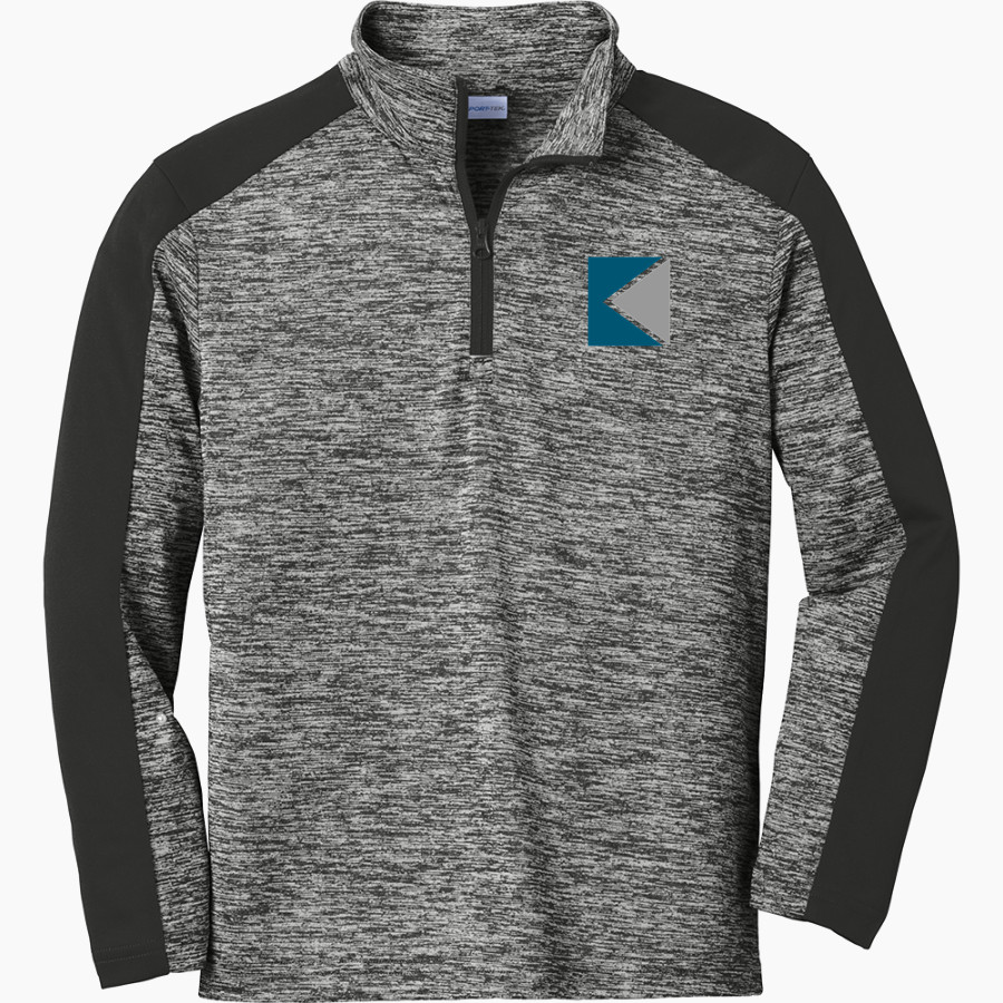 KENNY PIPE & SUPPLY Sport-Tek Youth PosiCharge Electric Heather Colorblock 1/4-Zip Pullover