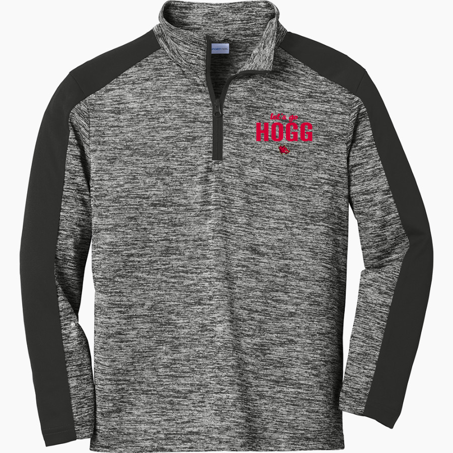 Hogg Razorbacks <span class="pdp-name-mascot">Hogg Razorbacks</span> Sport-Tek Youth PosiCharge Electric Heather Colorblock 1/4-Zip Pullover