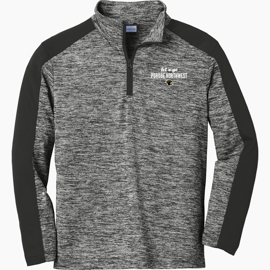 Purdue Northwest Pride Sport-Tek Youth PosiCharge Electric Heather Colorblock 1/4-Zip Pullover