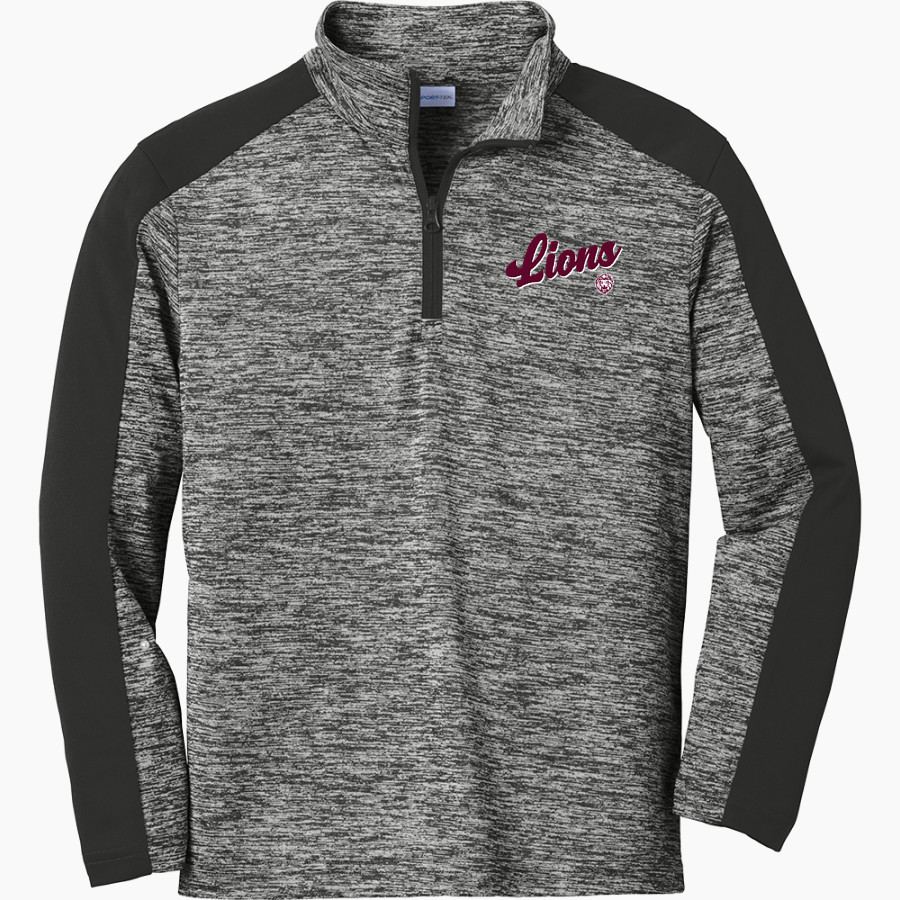 PEORIA HIGH SCHOOL LIONS <span class="pdp-name-mascot">PEORIA LIONS</span> Sport-Tek Youth PosiCharge Electric Heather Colorblock 1/4-Zip Pullover