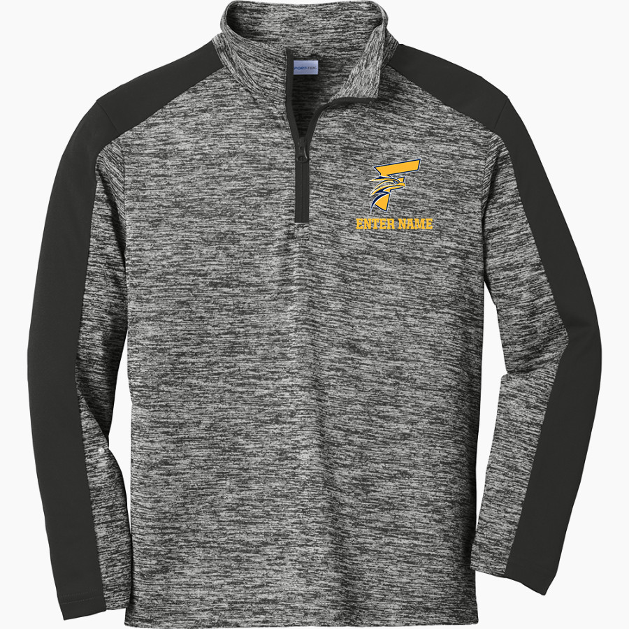 FREDERICK HIGH SCHOOL GOLDEN EAGLES <span class="pdp-name-mascot">FREDERICK GOLDEN EAGLES</span> Sport-Tek Youth PosiCharge Electric Heather Colorblock 1/4-Zip Pullover