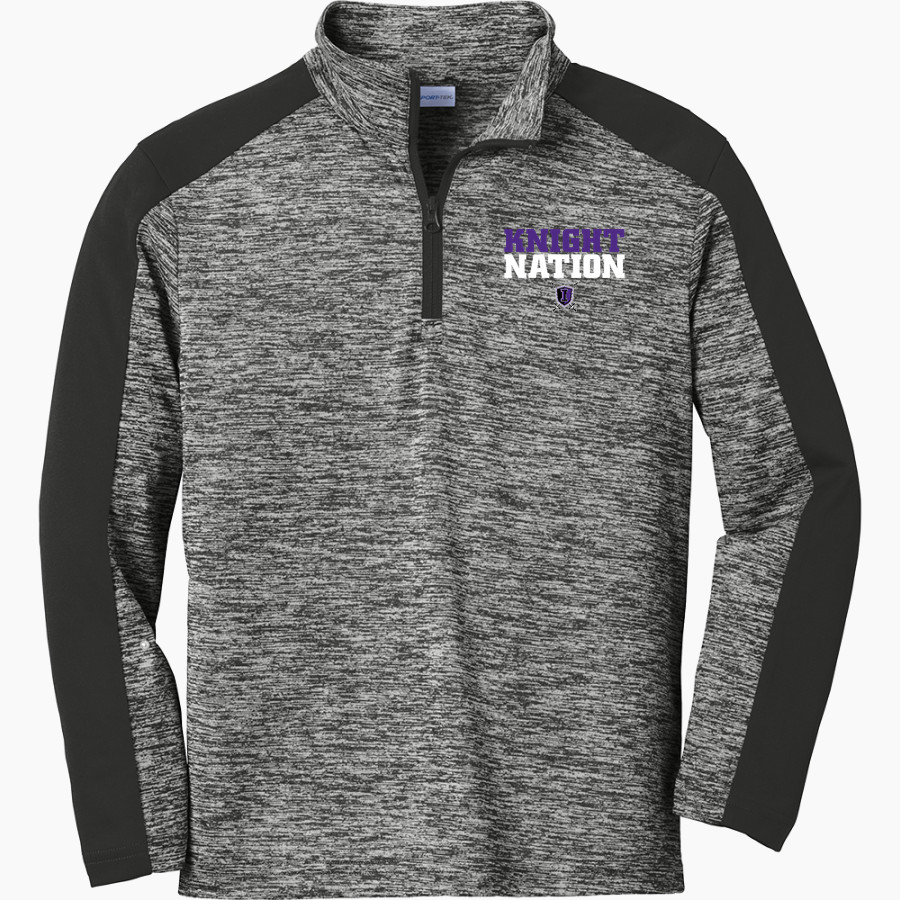 INDEPENDENCE HIGH SCHOOL KNIGHTS <span class="pdp-name-mascot">INDEPENDENCE KNIGHTS</span> Sport-Tek Youth PosiCharge Electric Heather Colorblock 1/4-Zip Pullover