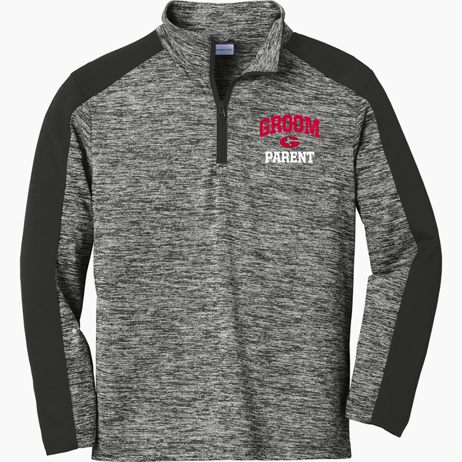 GROOM HIGH SCHOOL TIGERS <span class="pdp-name-mascot">GROOM TIGERS</span> Sport-Tek Youth PosiCharge Electric Heather Colorblock 1/4-Zip Pullover