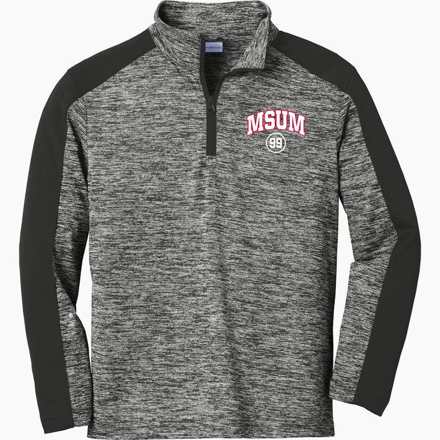 MSUM Dragons <span class="pdp-name-mascot">MSUM Dragons</span> Sport-Tek Youth PosiCharge Electric Heather Colorblock 1/4-Zip Pullover