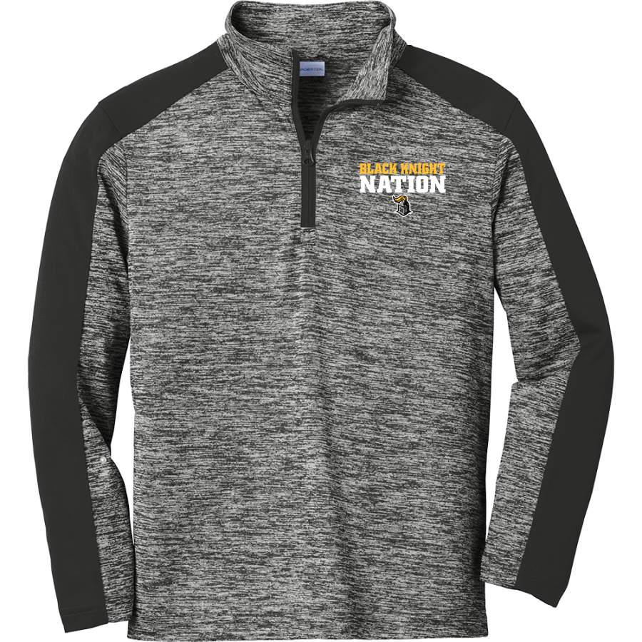 CENTRAL GWINNETT HIGH SCHOOL BLACK KNIGHTS <span class="pdp-name-mascot">CENTRAL GWINNETT BLACK KNIGHTS</span> Sport-Tek Youth PosiCharge Electric Heather Colorblock 1/4-Zip Pullover